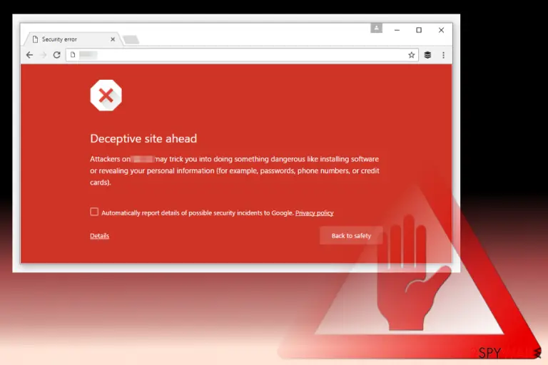 Deceptive Site Ahead warning message