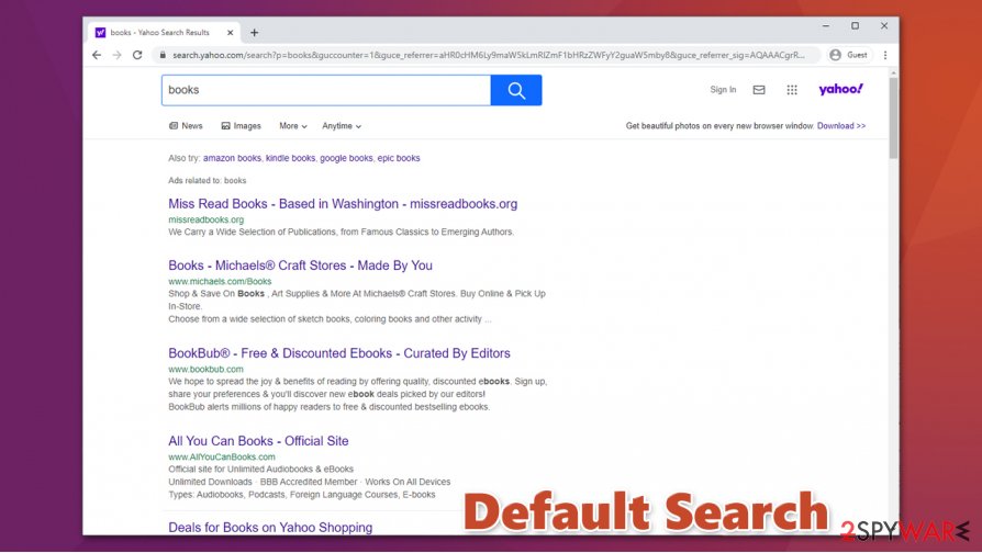 Default Search redirect Default Search redirect