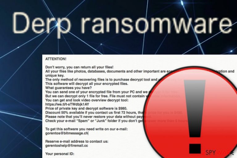 Derp ransomware virus Derp ransomware virus