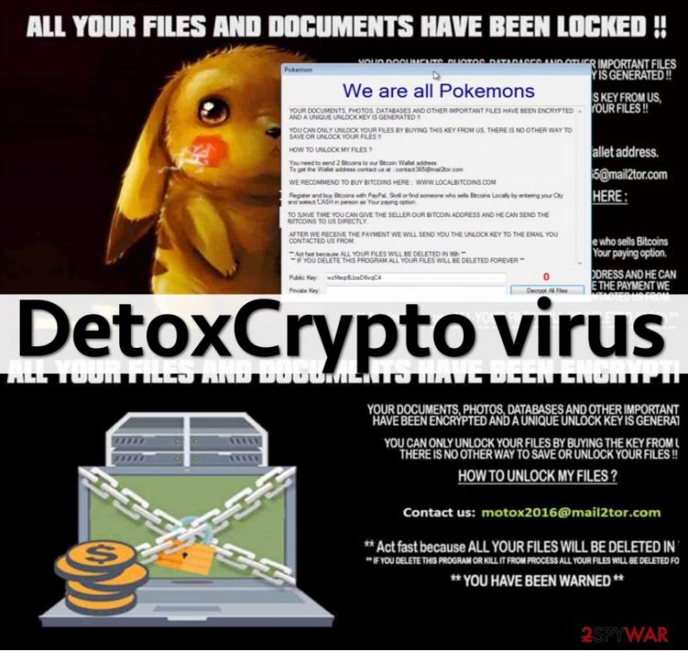 Variants of DetoxCrypto virus Variants of DetoxCrypto virus