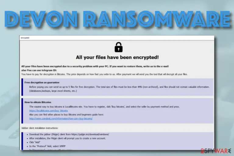 Devon ransomware virus