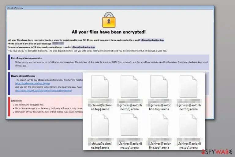 Dharma Arena ransomware version