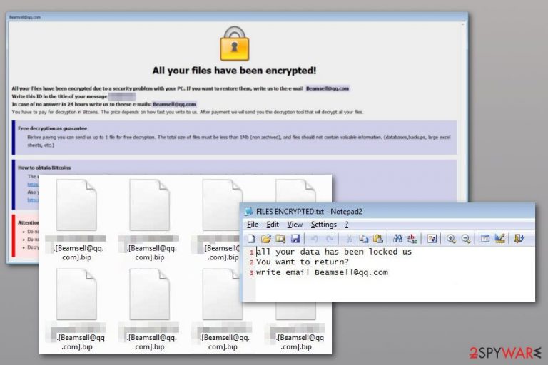 Dharma Bip ransomware example