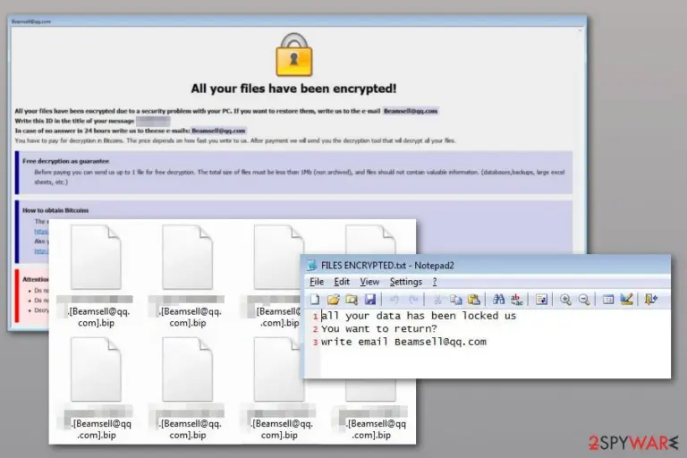 Dharma Bip ransomware example