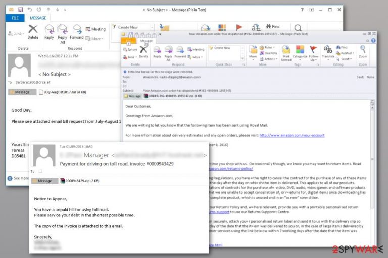 Dharma ransomware malspam examples