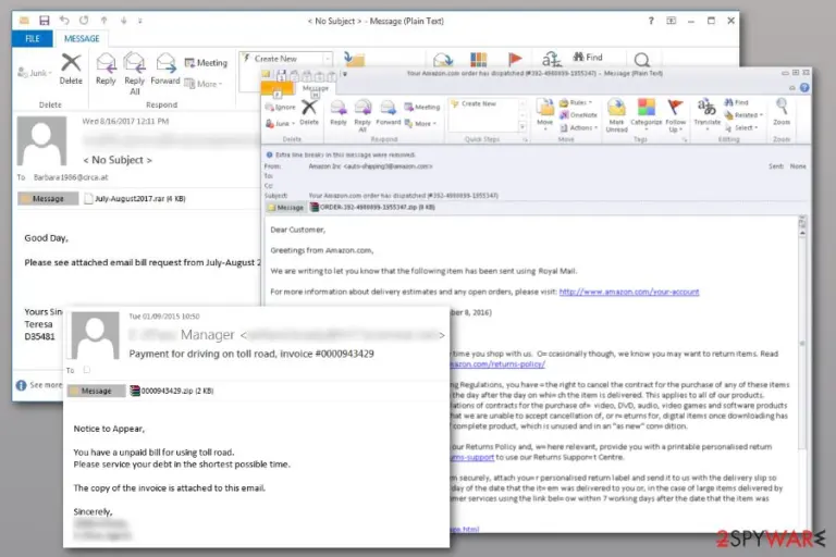 Dharma ransomware malspam examples