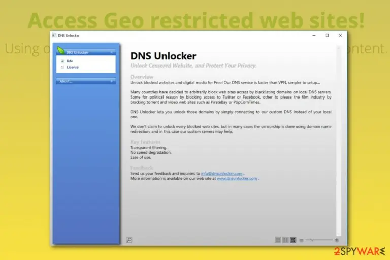 DNS Unlocker program