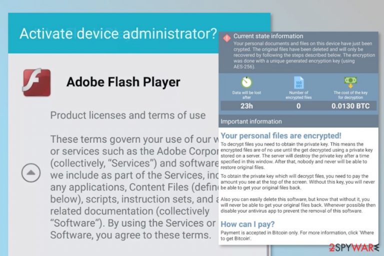 The picture of DoubleLocker ransomware virus The picture of DoubleLocker ransomware virus