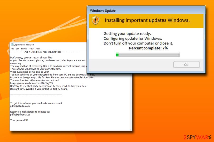 Djvu ransomware uses Windows Updates Djvu ransomware uses Windows Updates