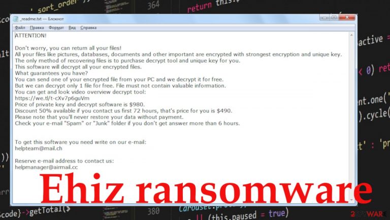 Ehiz ransomware Ehiz ransomware
