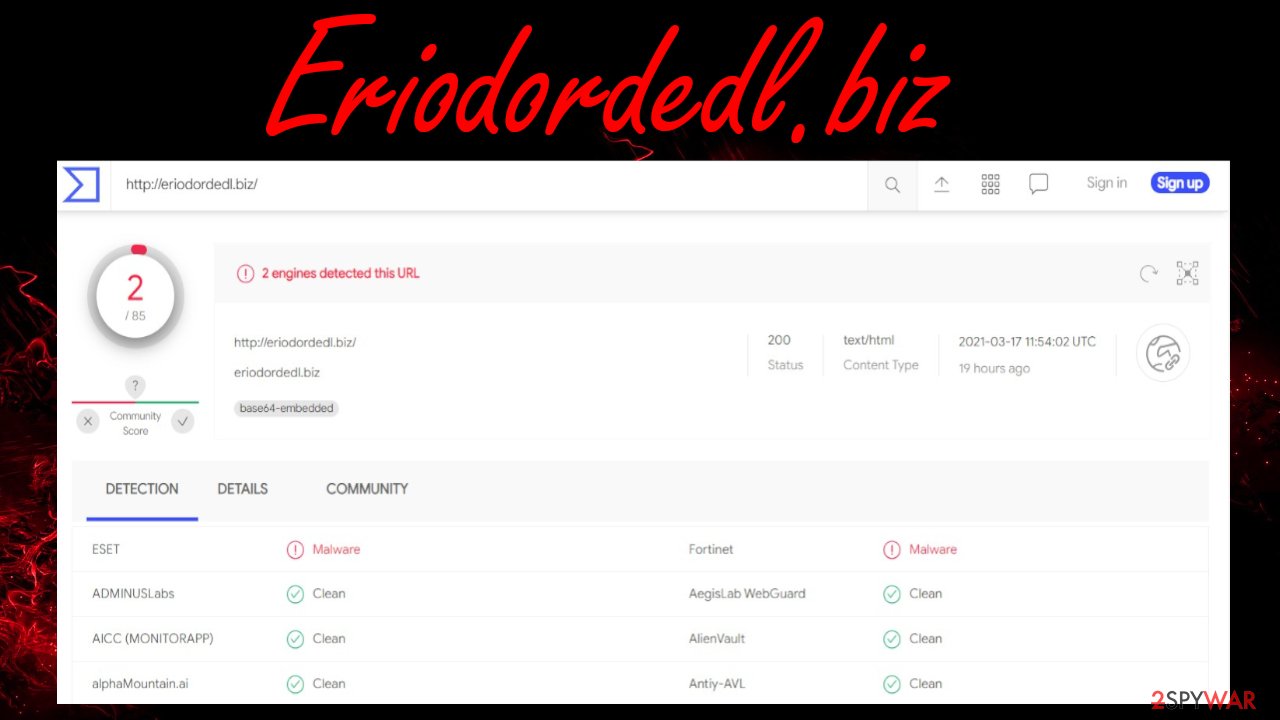 Eriodordedl.biz virus Eriodordedl.biz virus