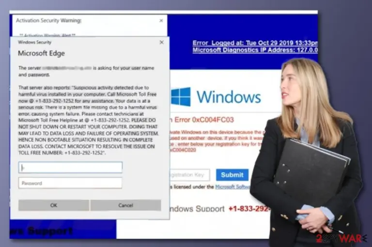 ERROR 0xC004FC03 pop-up scam