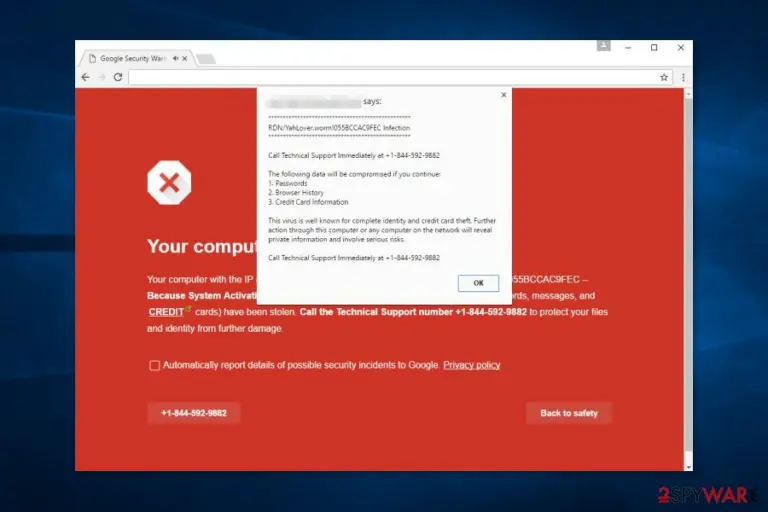 Screenshot of Code 055BCCAC9FEC scam
