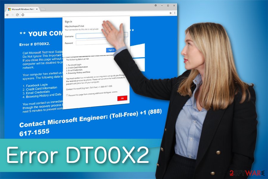Error DT00X2 illustration Error DT00X2 illustration
