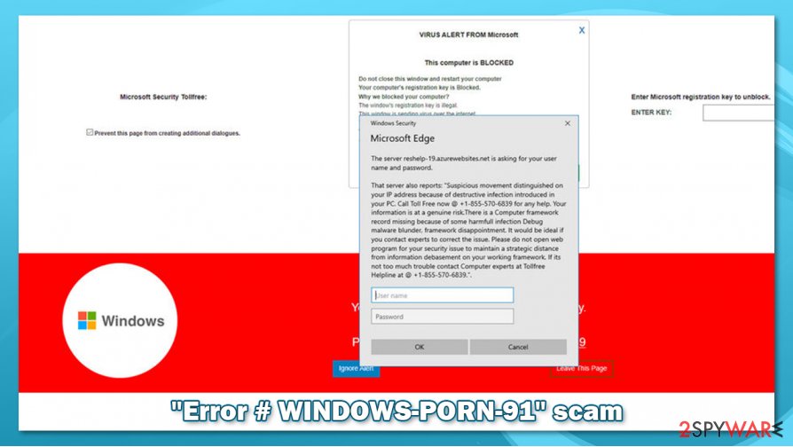 "Error # WINDOWS-PORN-91" virus alert "Error # WINDOWS-PORN-91" virus alert