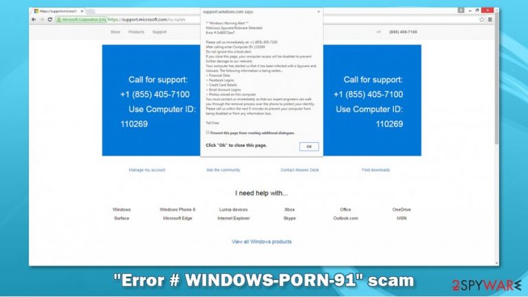 "Error # WINDOWS-PORN-91" scam "Error # WINDOWS-PORN-91" scam