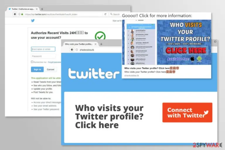 Example of “Who visits your Twitter profile” spam