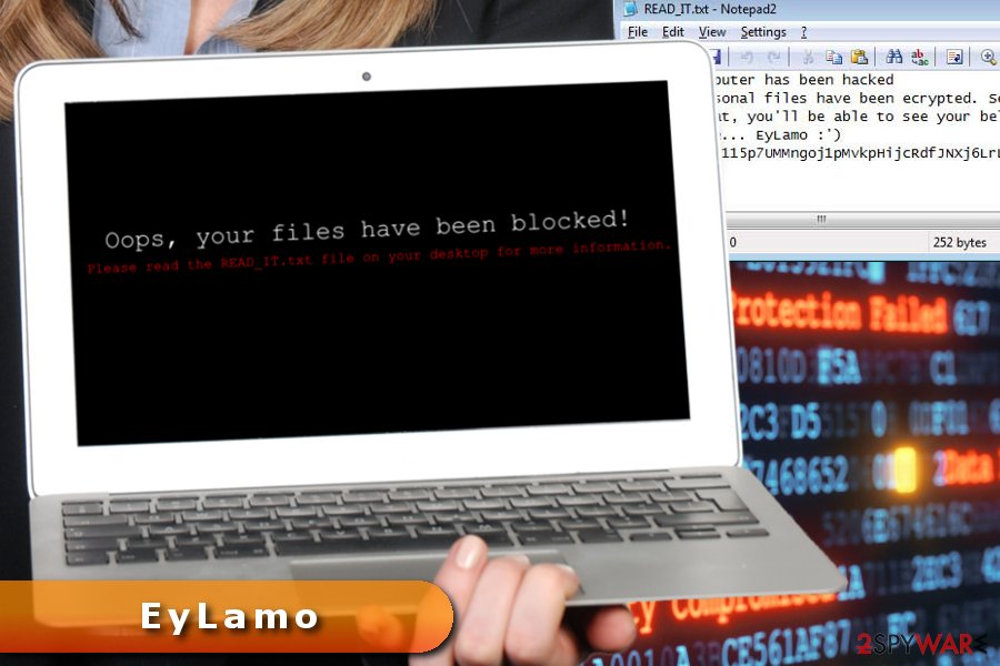 The image of EyLamo ransomware virus The image of EyLamo ransomware virus
