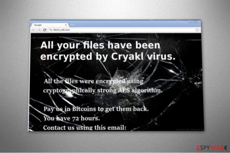 The image of the original version of Fairy Tail ransomware