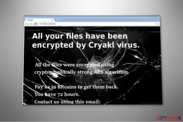 The image of the original version of Fairy Tail ransomware