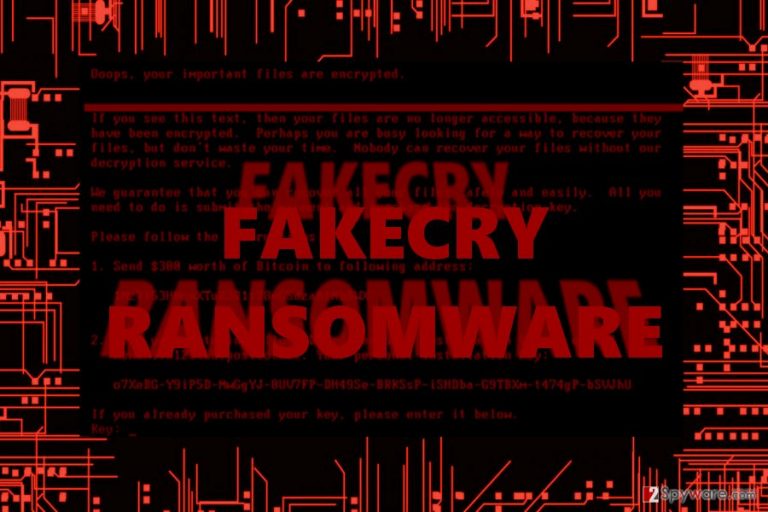 The image displaying FakeCry virus The image displaying FakeCry virus