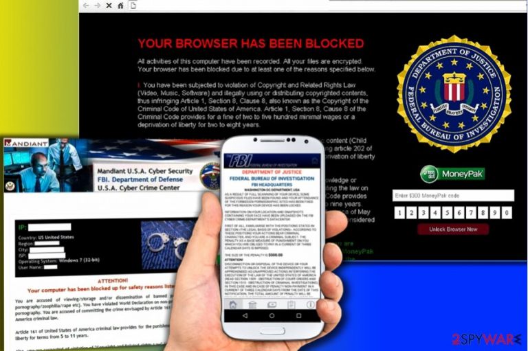 Versions of FBI viruses Versions of FBI viruses