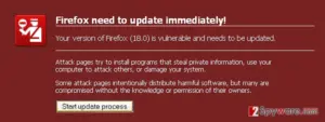 the picture showing the fake ad that pretends to be from firefox