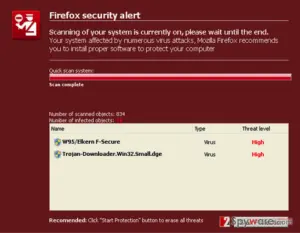 A fake firefox security update