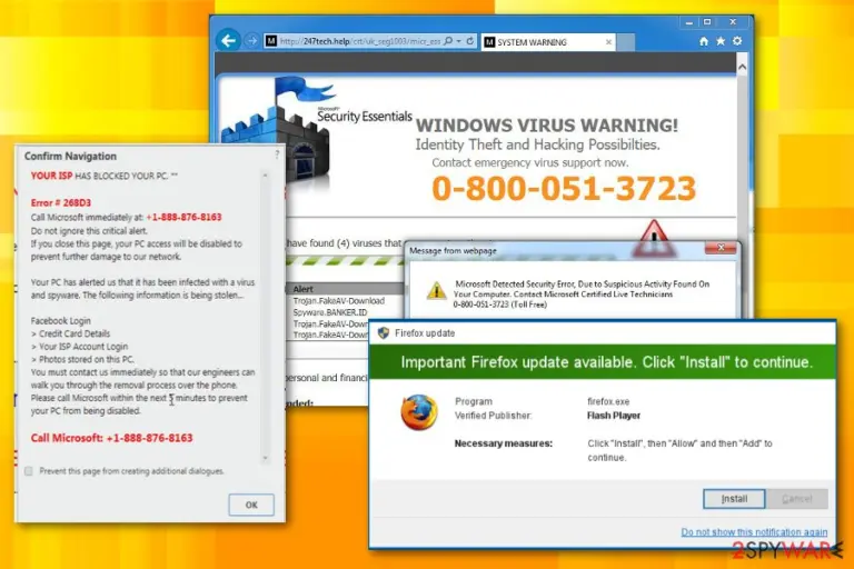Firefox virus Technical support scams