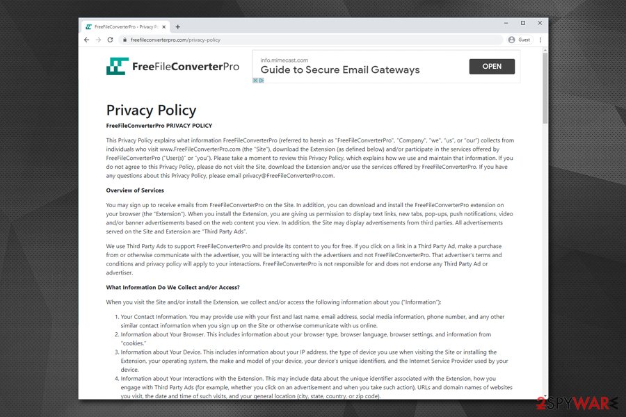 Free File Converter Pro privacy policy Free File Converter Pro privacy policy