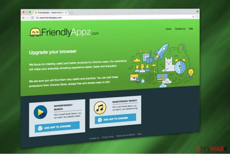 Friendlyappz.com virus illustration