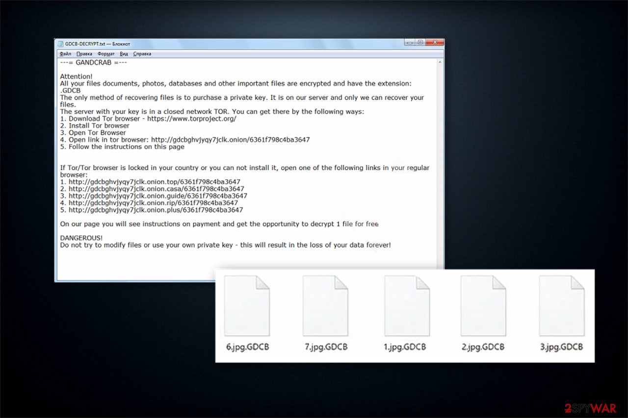 GandCrab file extension GandCrab file extension