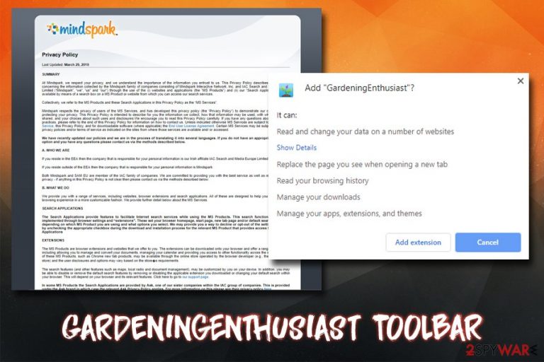 GardeningEnthusiast Toolbar Privacy Policy