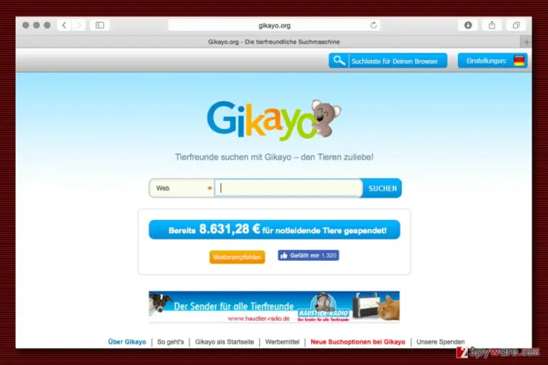 Gikayo.org redirect virus