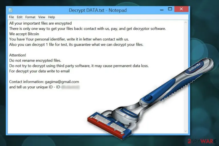 GILLETTE ransomware