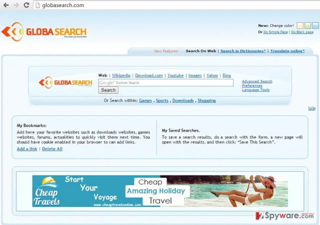 The picture of GlobaSearch browser hijacker