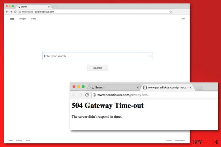 Go.paradiskus.com virus example