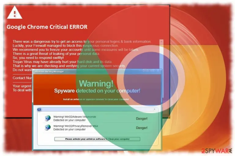 Google Chrome fake critical error