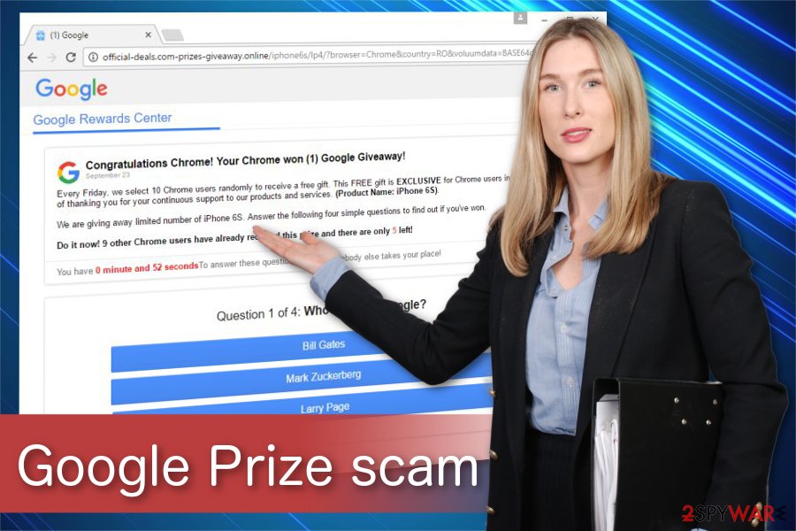 Google Prize scam illustration Google Prize scam illustration