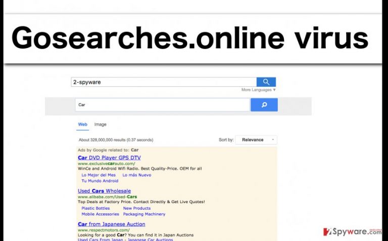 An illustration of the Gosearches.online browser hijacker virus An illustration of the Gosearches.online browser hijacker virus