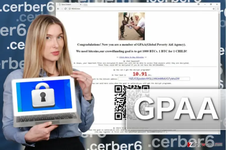 GPAA ransowmare virus illustration