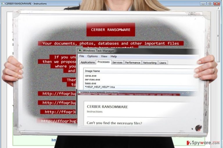 The screenshot of Help_help_help virus The screenshot of Help_help_help virus