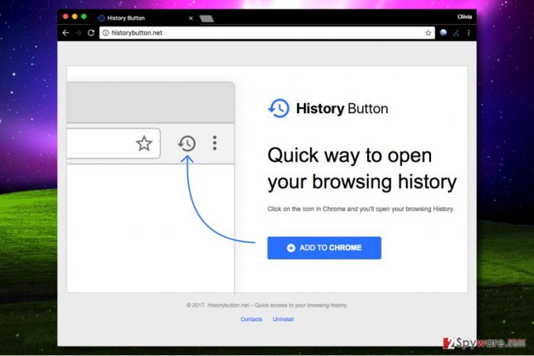 History Button virus