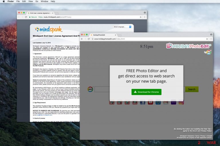 HolidayPhotoEdit toolbar might alter your homepage, new tab URL and default search engine