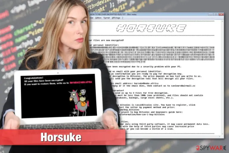 Horsuke ransomware virus attack