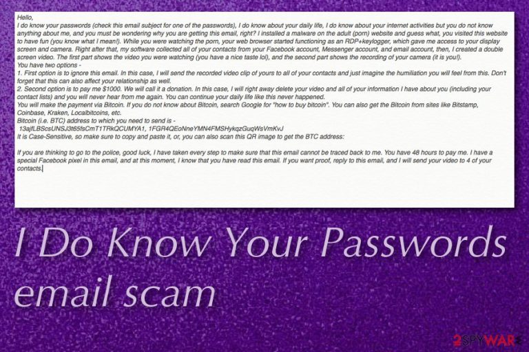 I Do Know Your Passwords