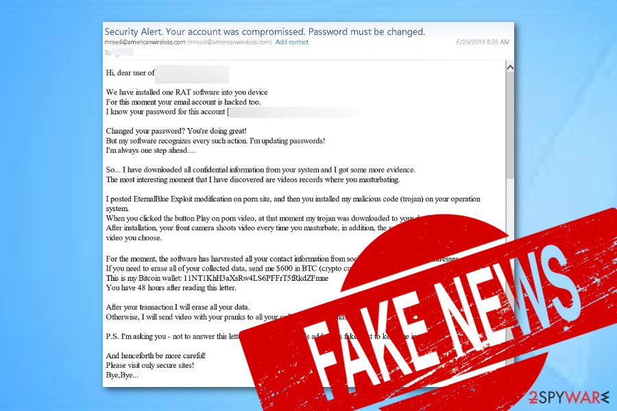 I hacked your device scam messages I hacked your device scam messages