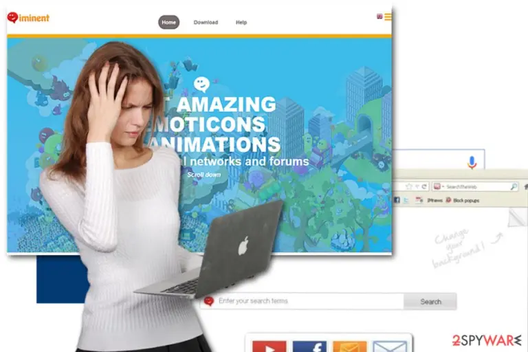The picture of the home page of Iminent Toolbar