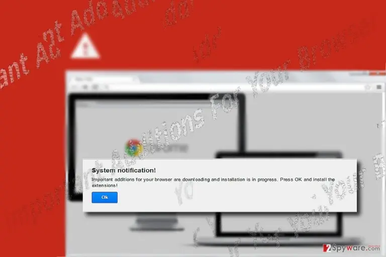 The picture illustrating Important Additions For Your Browser Scam 