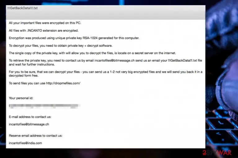 INCANTO ransomware